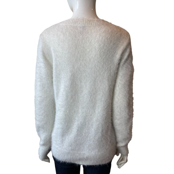 A New Day Womens Pullover Sweater Round Neck Long Sleeve White Size Medium - Picture 6 of 12